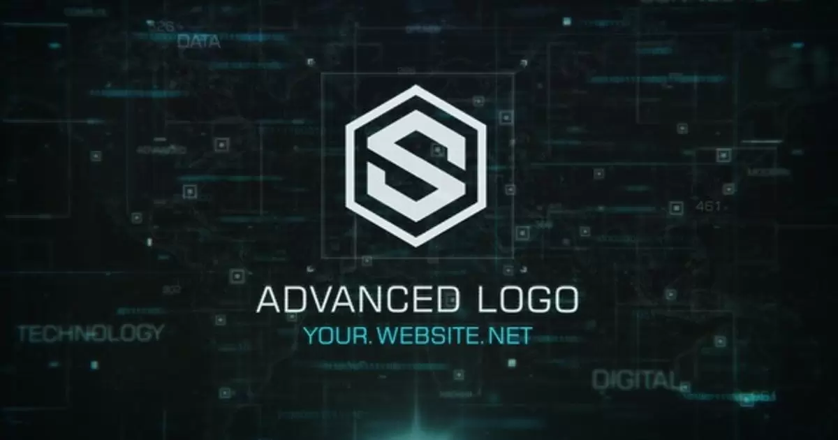 先进技术高科技logo标志AE模版Advanced Tech Logo