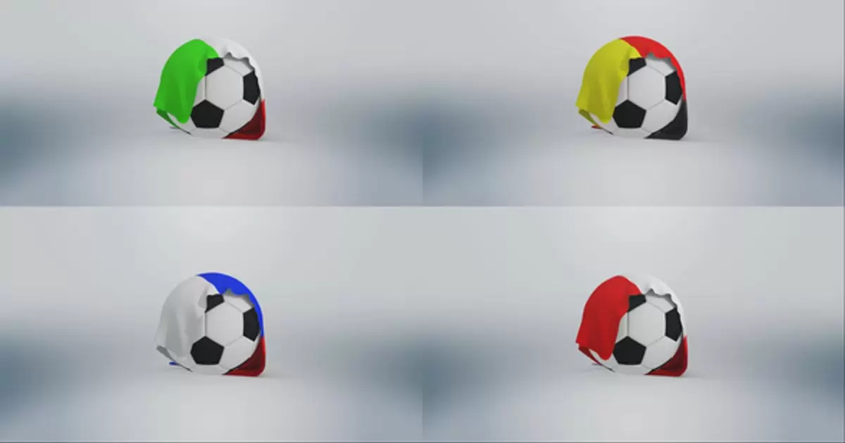 足球旗帜标志体育运动AE模版Football Flag Logo – Soccer