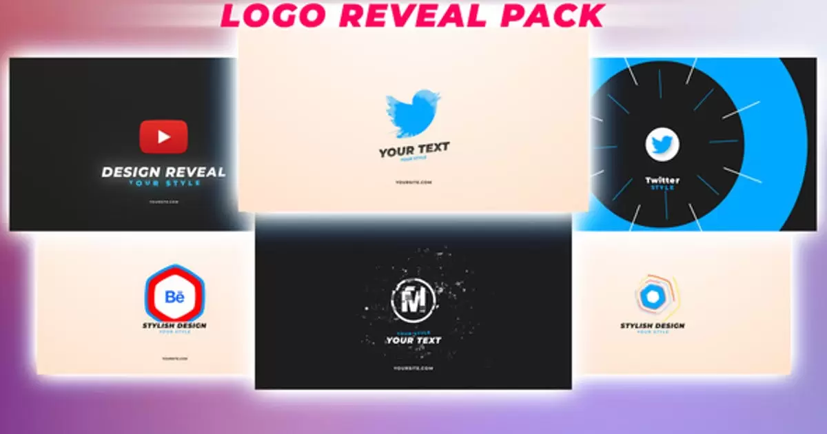 标志logo显露包AE模版Logo Reveal Pack