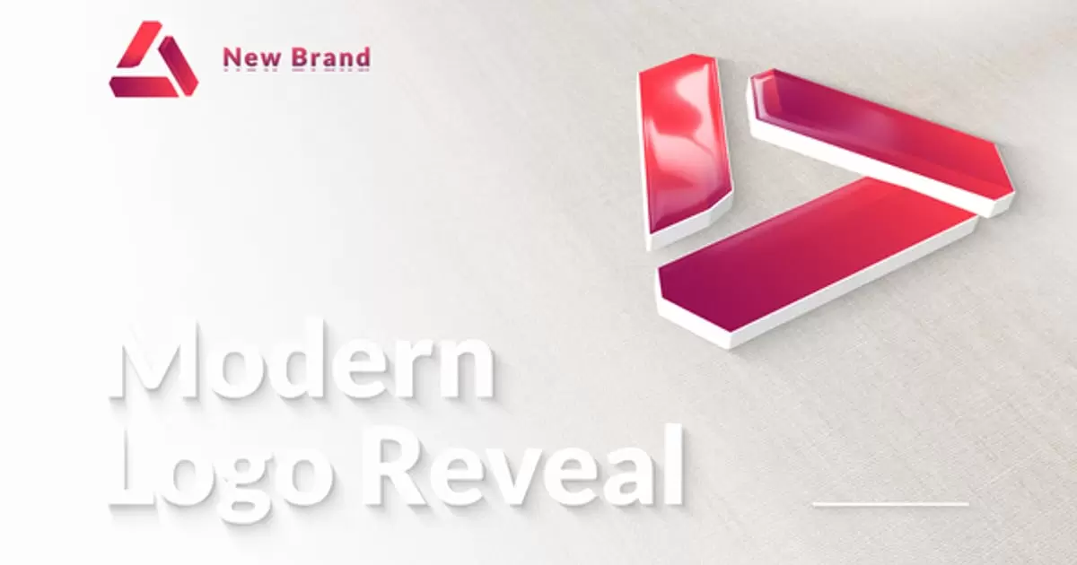 现代和干净的标志揭示AE模版Modern & Clean Logo Reveal