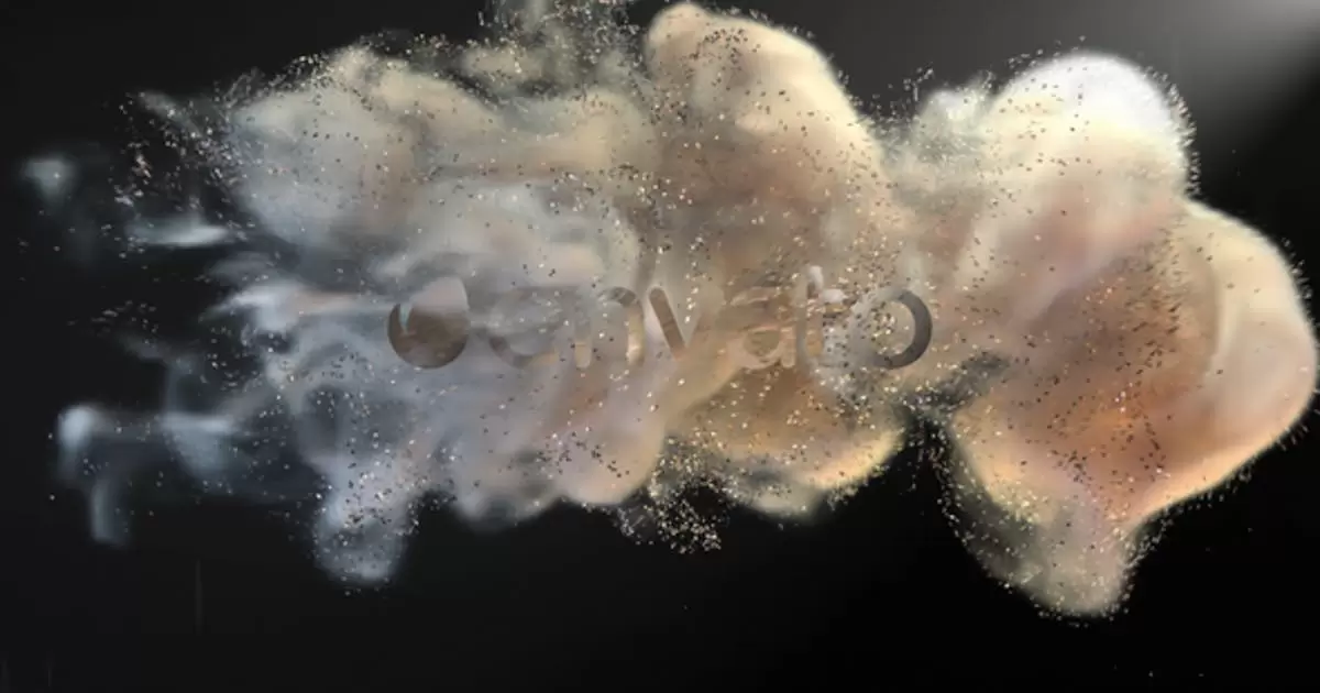 闪光烟雾标志揭示AE模版Glitter Smoke Logo Reveal