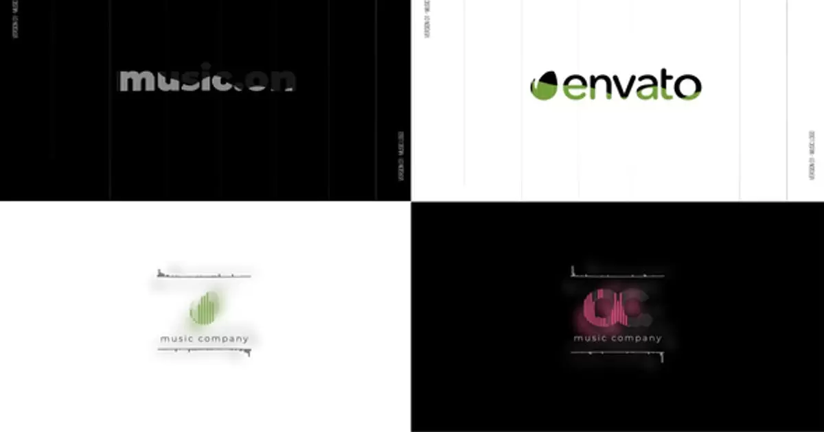 徽标显示频谱音乐可视化工具AE模版Music Logo Reveal visualizer