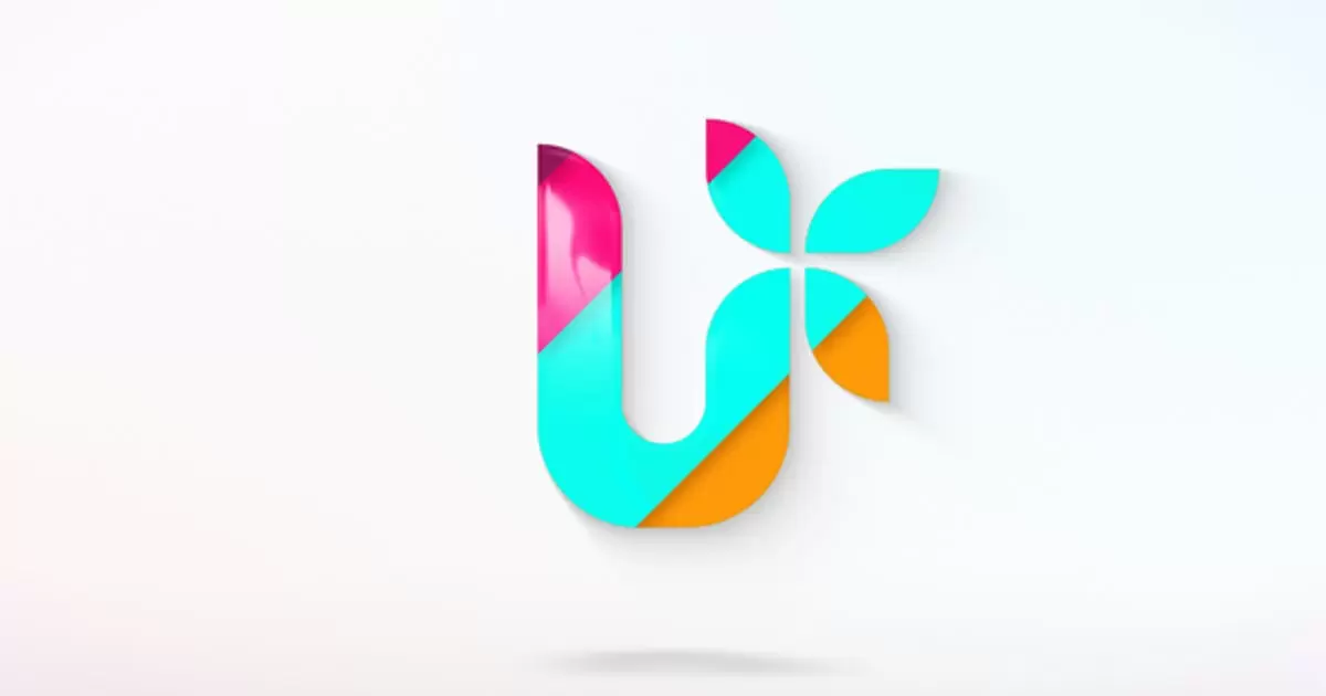 彩虹线标志显露AE模版Rainbow Line Logo Reveal