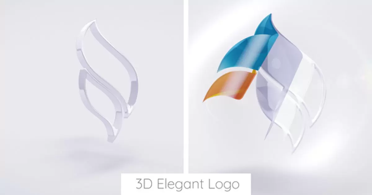 3D优雅标志AE模版3D Elegant Logo