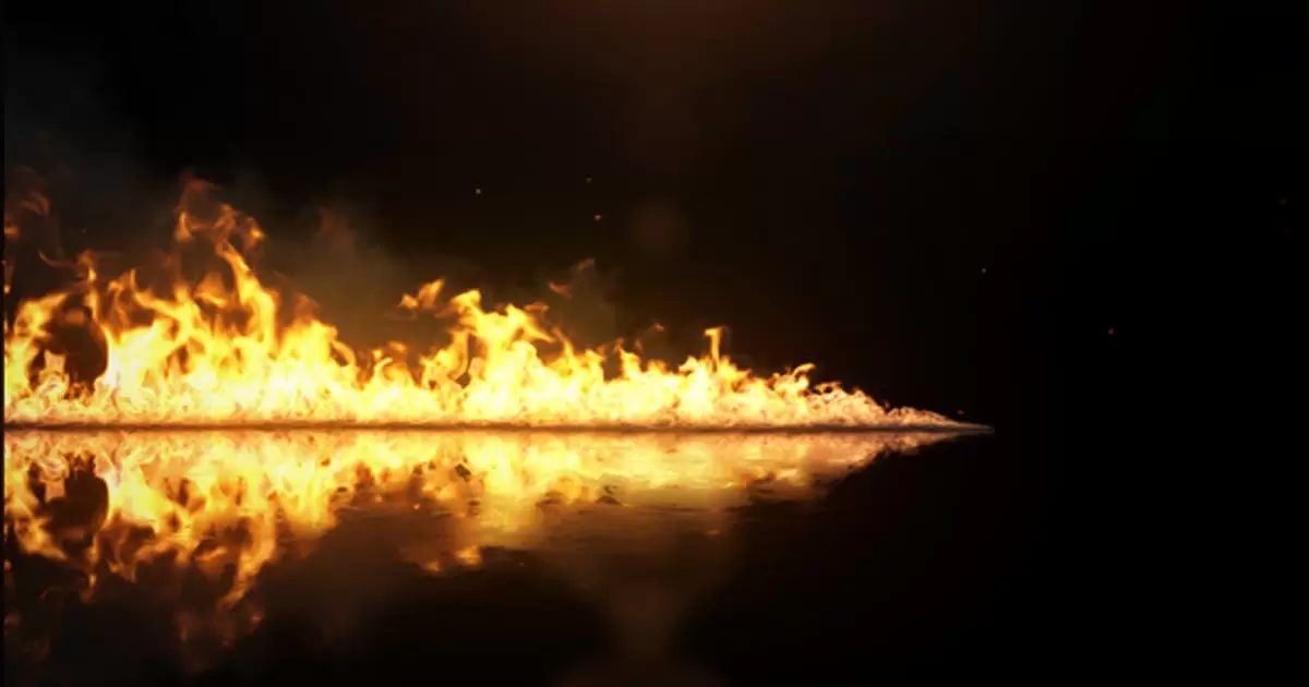 火焰线条燃烧logo标志揭示AE模版Flaming Line Logo Reveal
