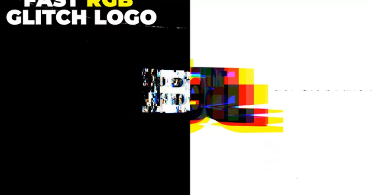 缩略图快速Rgb故障标志AE模版Fast Rgb Glitch Logo