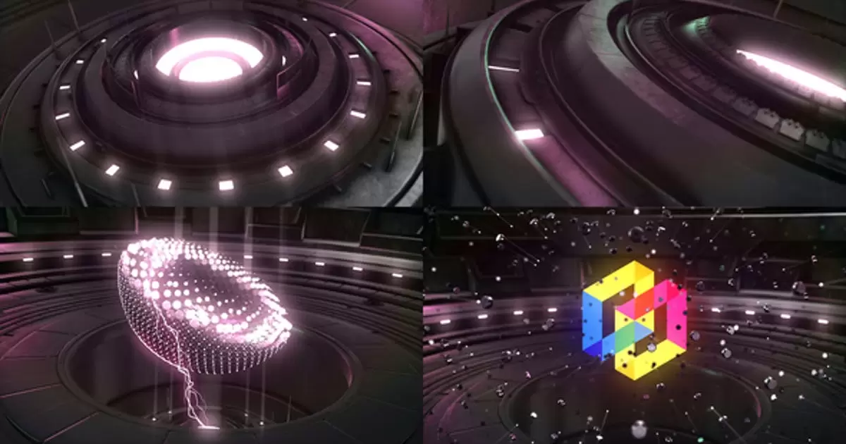 Techno游戏徽标logo显示v2AE模版Techno Gaming Logo Reveal v2
