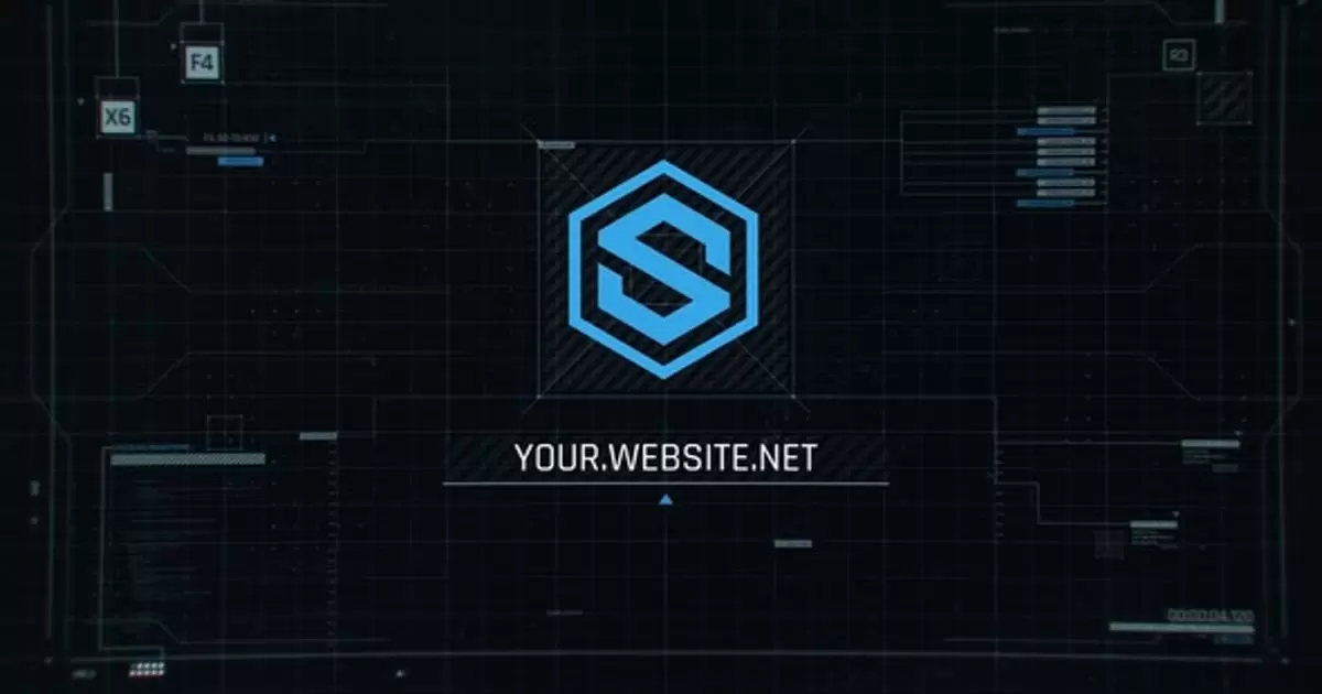 技术用户界面屏幕标志AE模版Tech UI Screen Logo