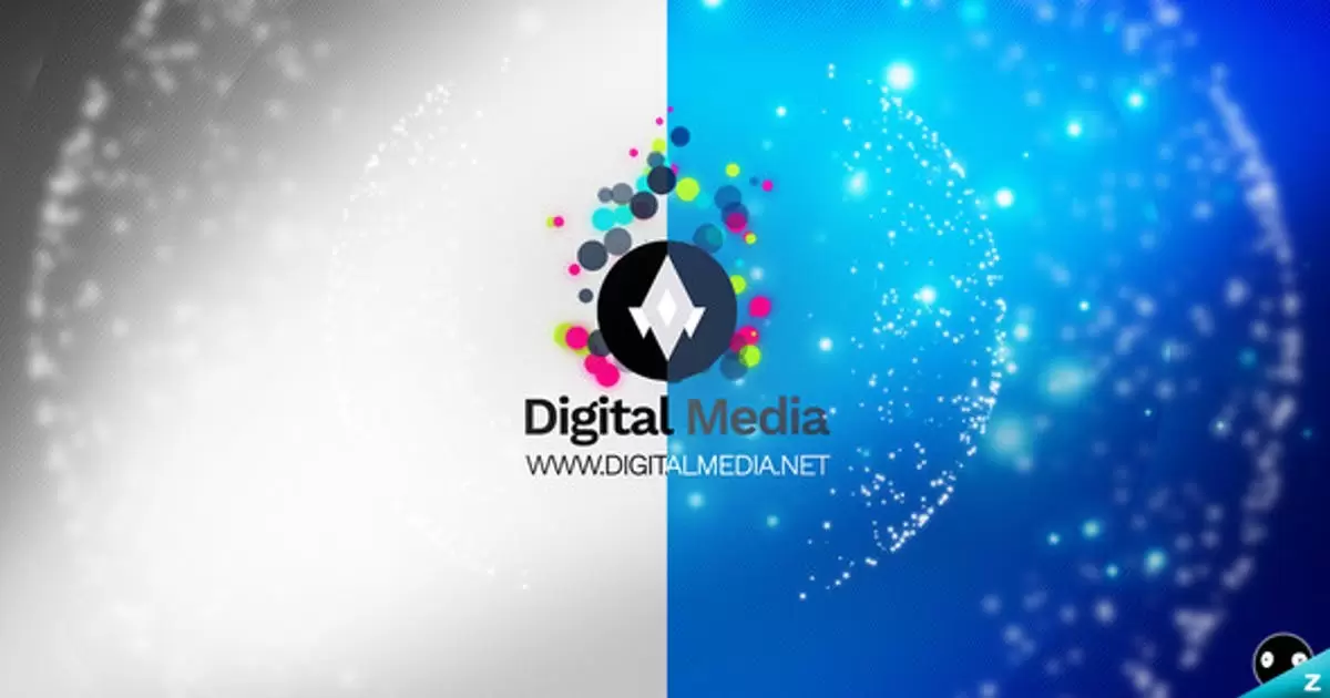 数字媒体机构logo粒子片头AE视频模版The Digital Media Agency – Intro
