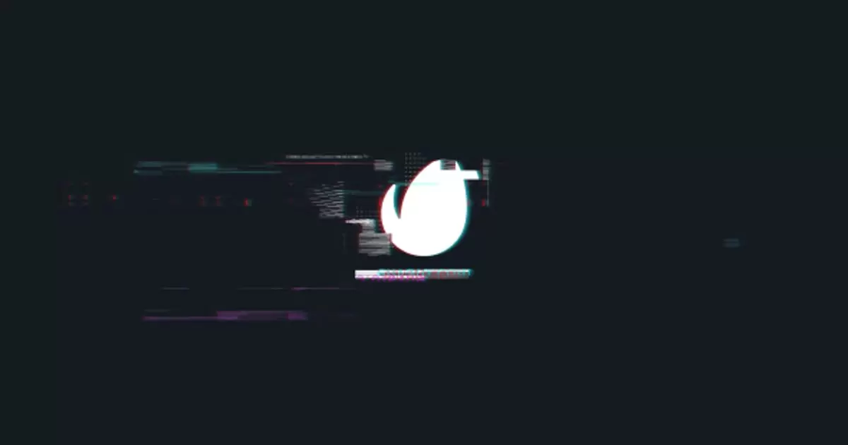 毛刺数字失真logo标志AE视频模版Glitch Logo