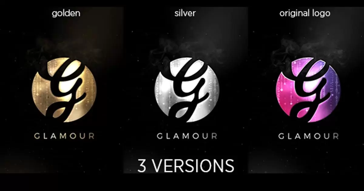 魅力发光logo标志AE视频模版GLAMOUR