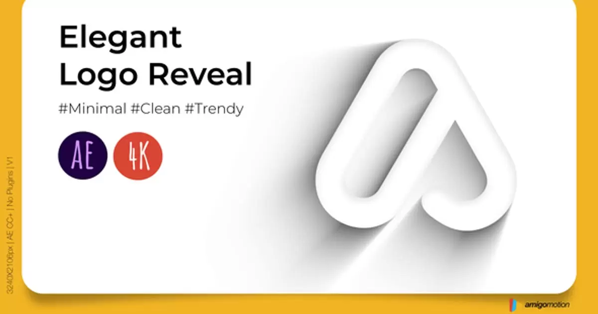 优雅的轮廓标志揭示AE视频模版Elegant Outline Logo Reveal