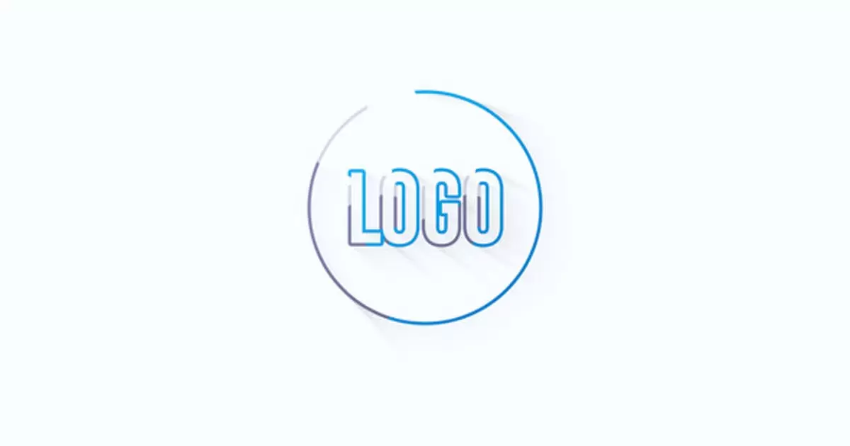 轮廓标志显示AE视频模版Outline Logo Reveal