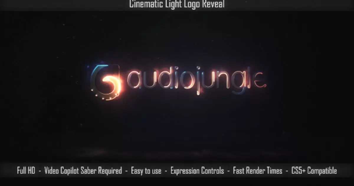 电影灯光发光logo标志揭示AE视频模版Cinematic Light Logo Reveal