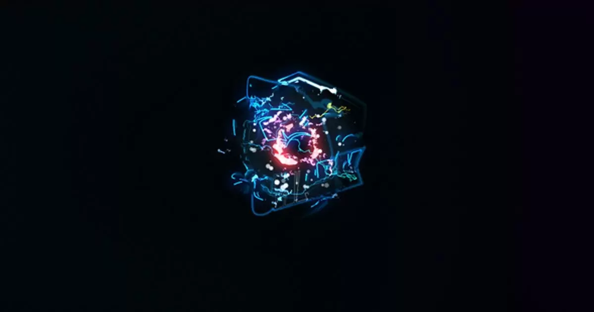闪电能源电流环绕logo标志开启器AE视频模版Lightning Energy Logo Opener