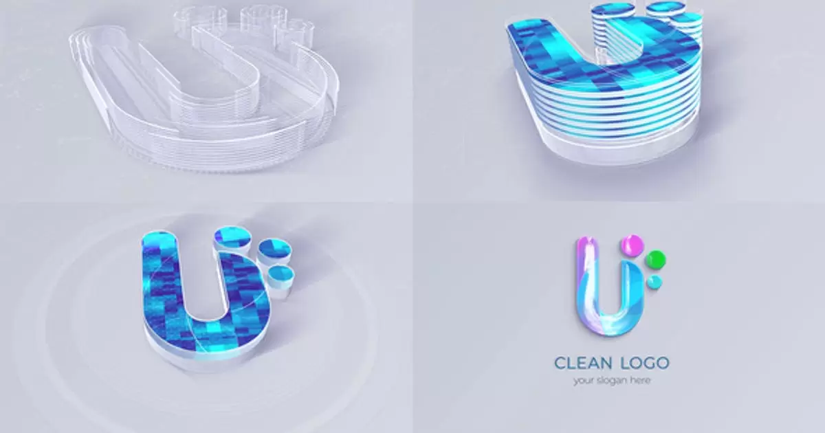 缩略图简单干净的logo标志揭示AE视频模版Simple Clean Logo Reveal