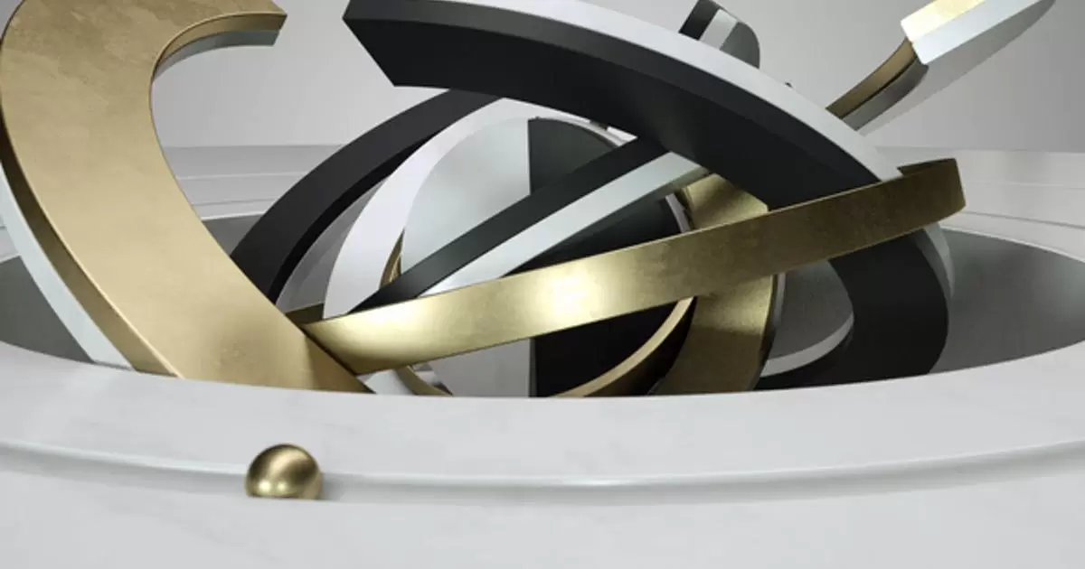 抽象圆圈三维动画logo标志AE视频模版Abstract Circles Logo