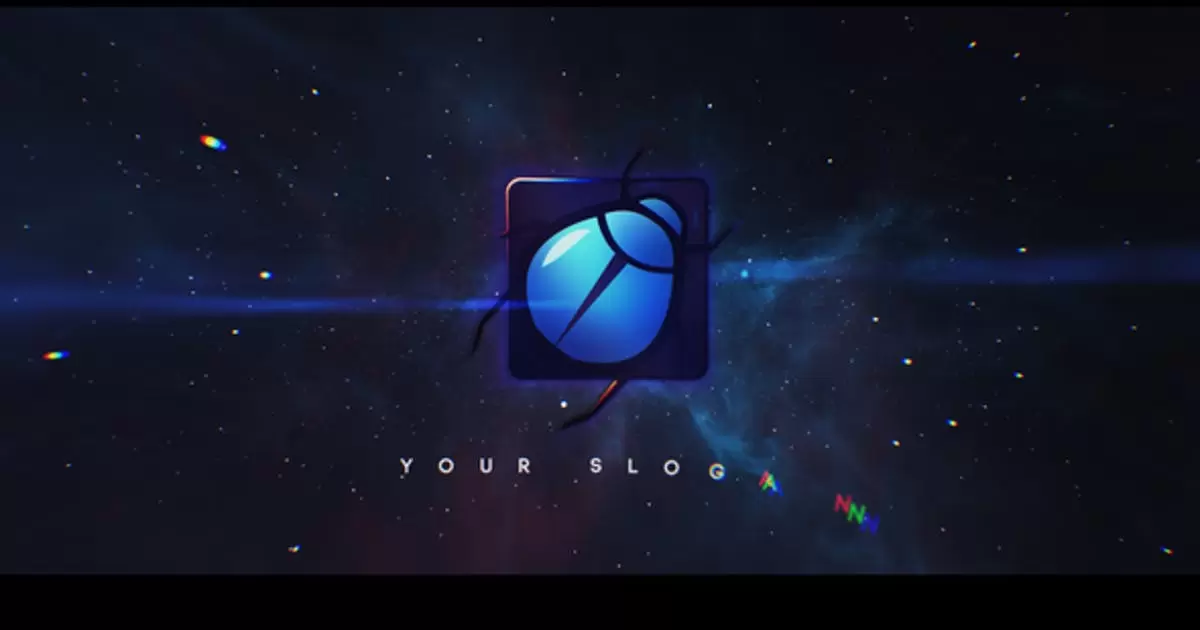 太空中宇宙logo标志显露AE视频模版Space Logo Reveal