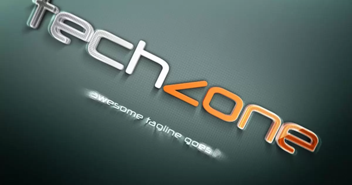TechZone缩放logo徽标显示AE视频模版TechZone Logo Reveal