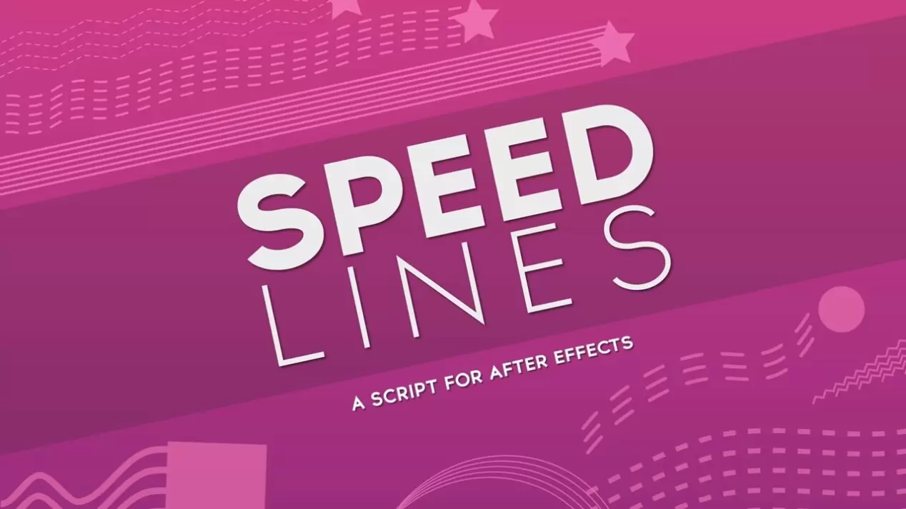 AE脚本-Speed Lines(AE线条拖尾MG动画脚本) v1.5  英文版