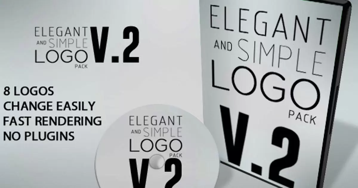 优雅简单的标志包V2AE视频模版Elegant And Simple Logo Pack V2