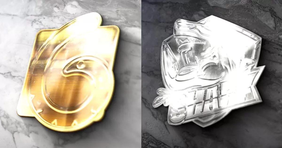 金色金属logo光泽徽标显示AE视频模版Gold – Metal Logo Reveal