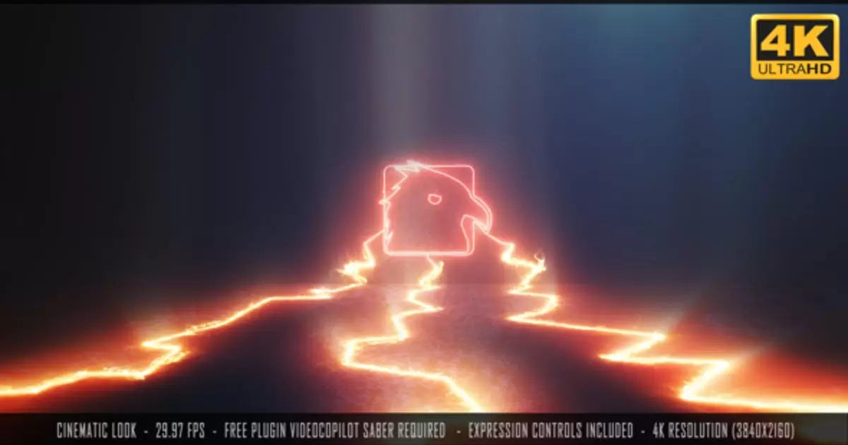 地震大地裂开logo标志显露AE模版Earthquake Logo Reveal
