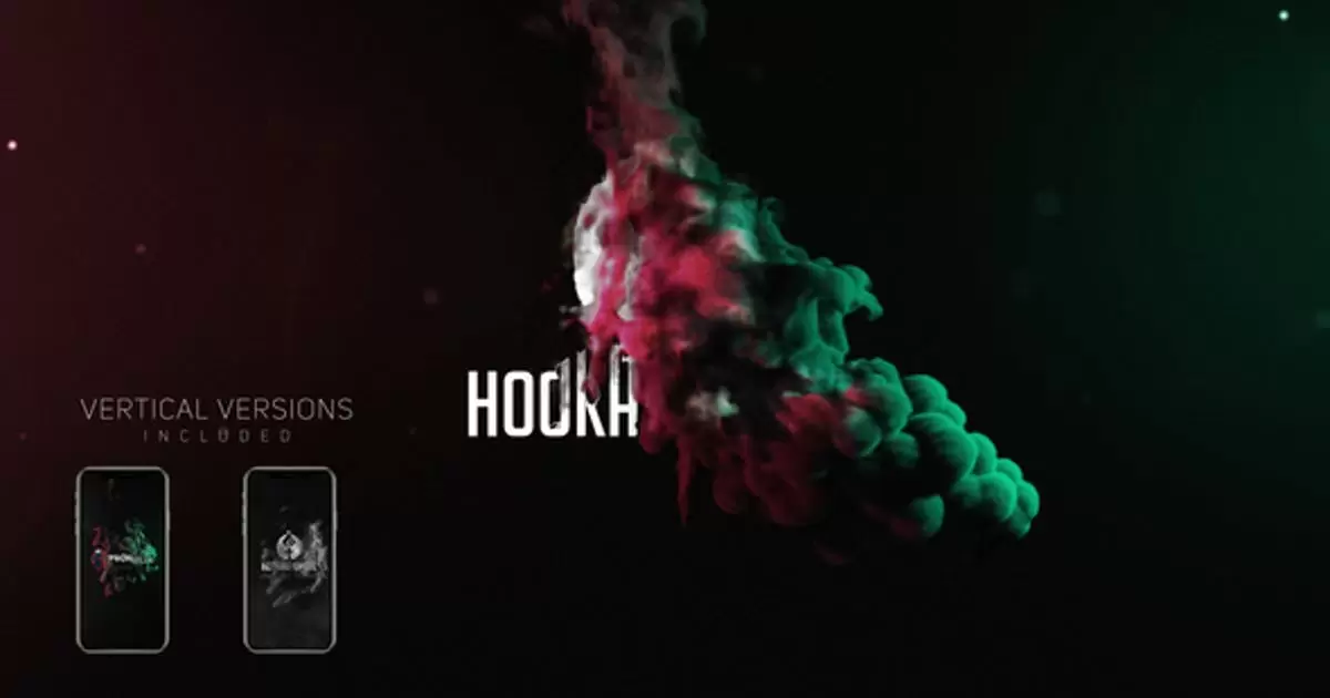 彩色烟雾标志显露包AE模版Smoke Logo Reveal Pack