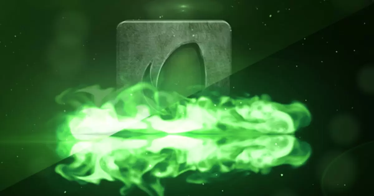 缩略图绿色毒液钢制动态标志AE视频模版Steel Dynamic Logo
