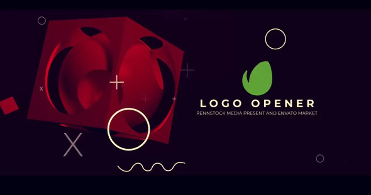 3d艺术多彩标志三维logo标志AE视频模版3d Art Colorful Logo Opener 0.2