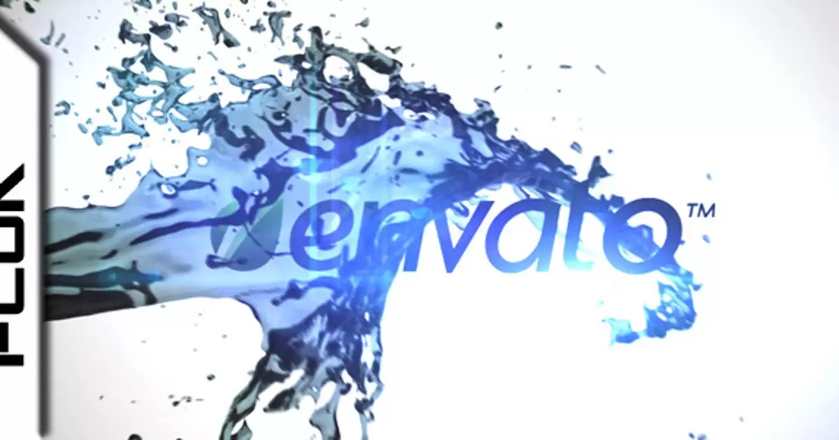 飞溅的液体logo标志2合1AE视频模版Splash 2in1