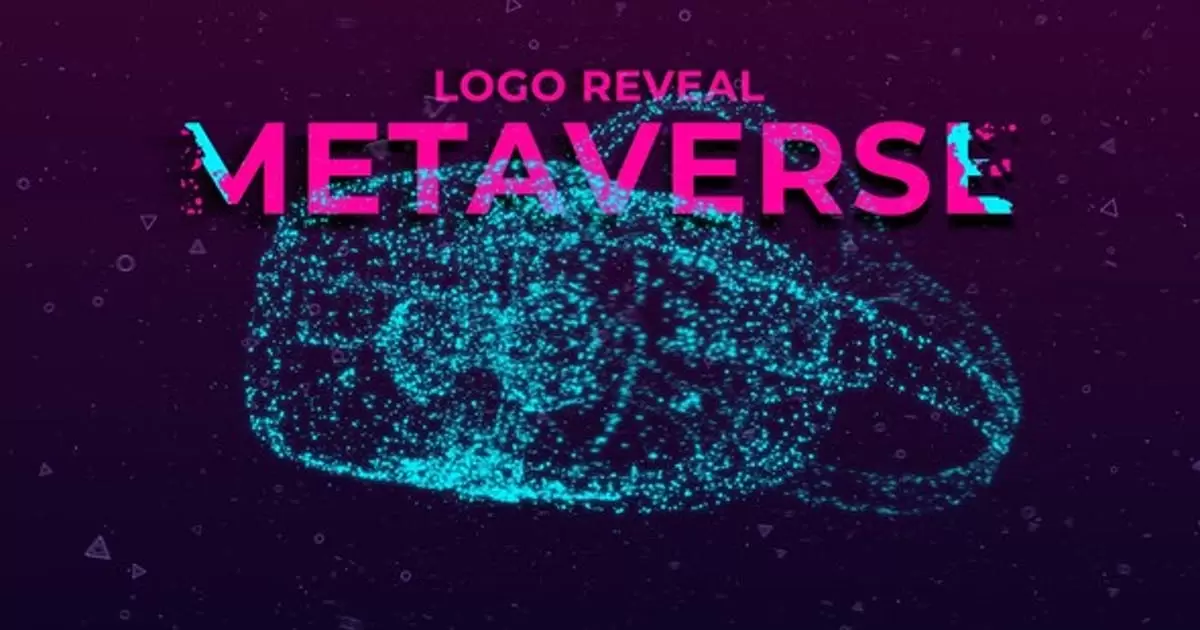 Metaverse VR虚拟现实眼镜logo揭示AE视频模版Metaverse VR Glasses Logo Reveal