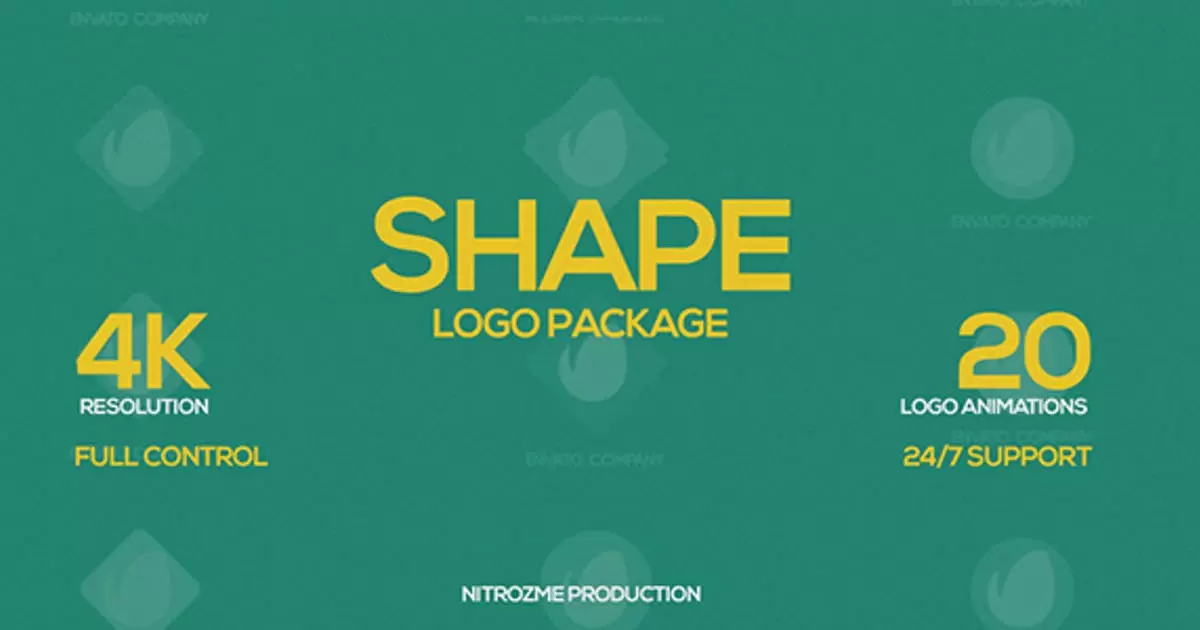 各种4k形状标志logo包AE视频模版Shape Logo Pack
