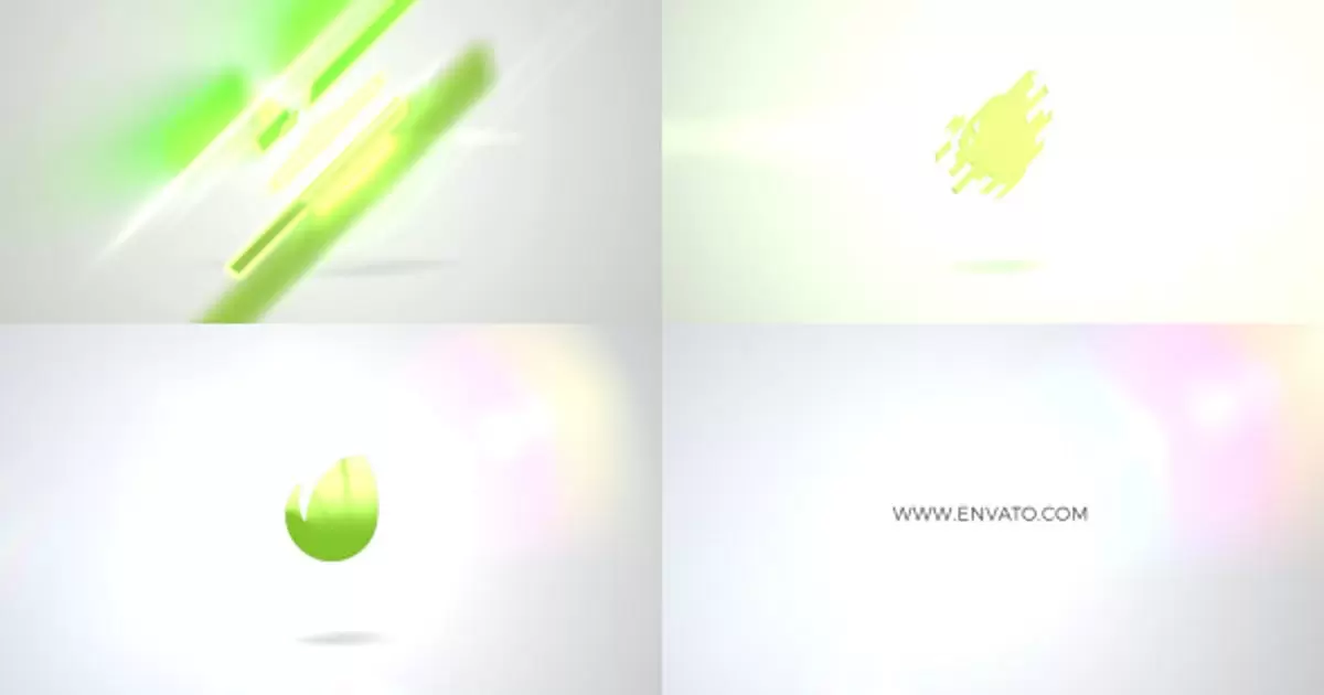 标志光效logo显示切片特效AE视频模版Logo Reveal Sliced
