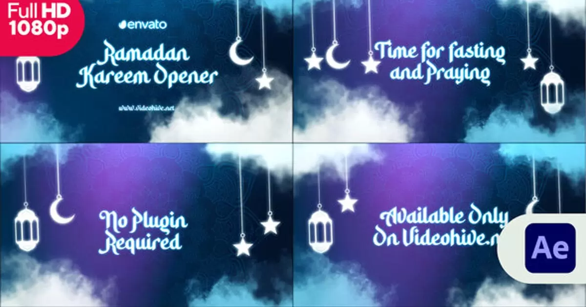 斋月卡里姆介绍片头动画AE视频模版Ramadan Kareem Intro || Ramadan Opener Titles