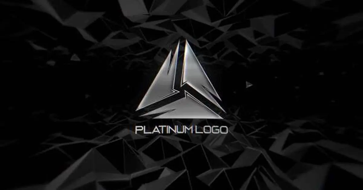 白金logo金属材质标志AE视频模版Platinum Logo