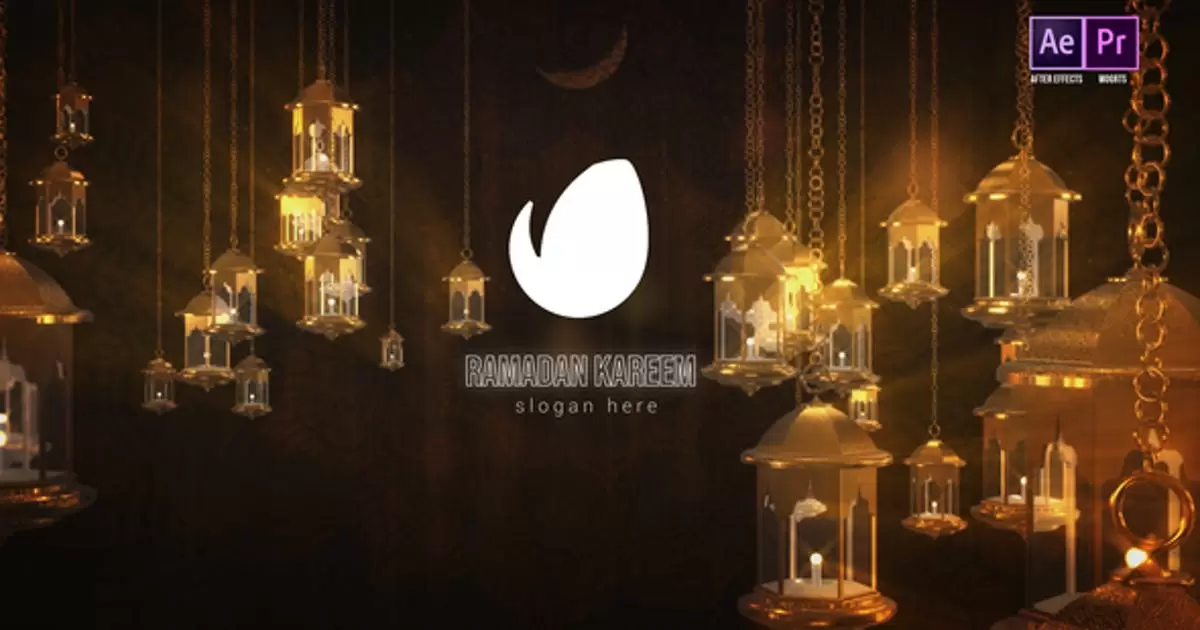 斋月标志揭示AE视频模版Ramadan Logo Reveal