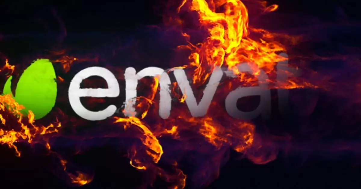 火灾爆炸标志揭晓AE视频模版Fire Explosion Logo Reveal