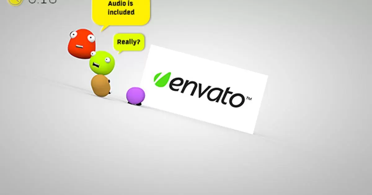 简单的LOGO标志logo卡通人显示AE视频模版Simple Logo Reveal