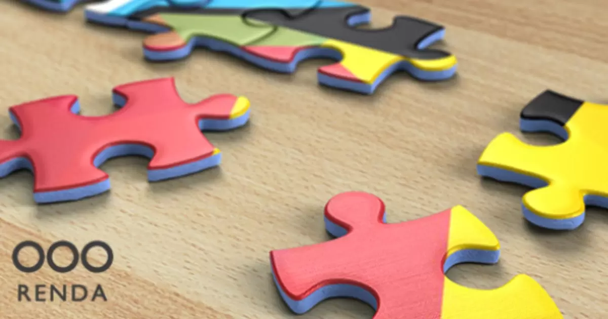 拼图拼图标志揭示AE视频模版Jigsaw Puzzle Logo Reveal