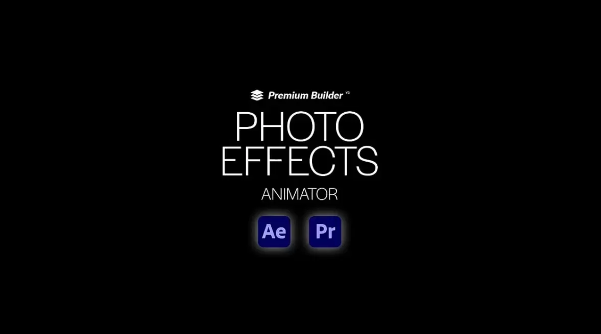 缩略图AE/PR脚本-Photo Effects Animator V6(图像拖尾粒子破碎消散汇聚遮罩燃烧火焰线条视觉特效)