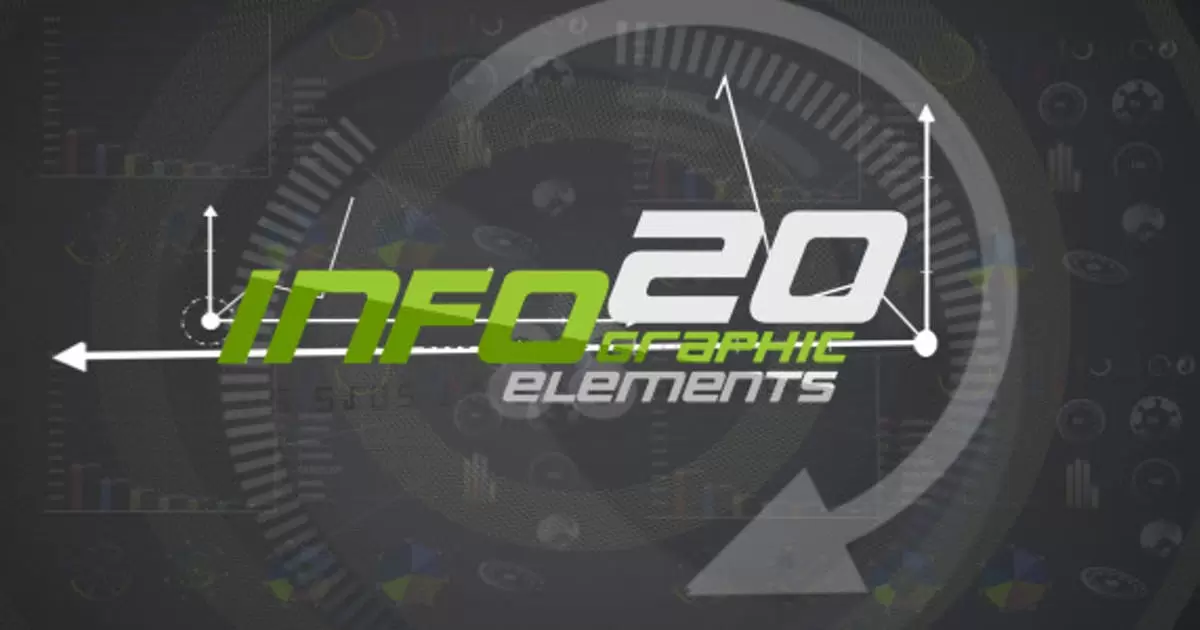 20个信息平视显示器元素AE视频模版20 Info Hud Elements