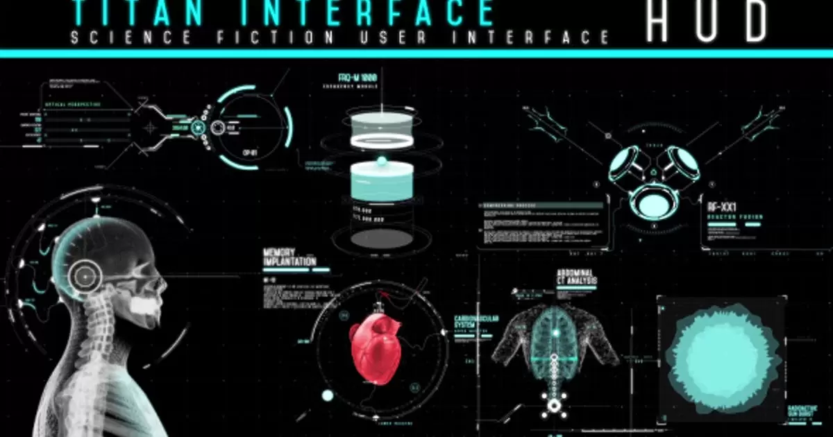HUD – Titan接口人体医疗科研健康数据图AE视频模版HUD – Titan Interface