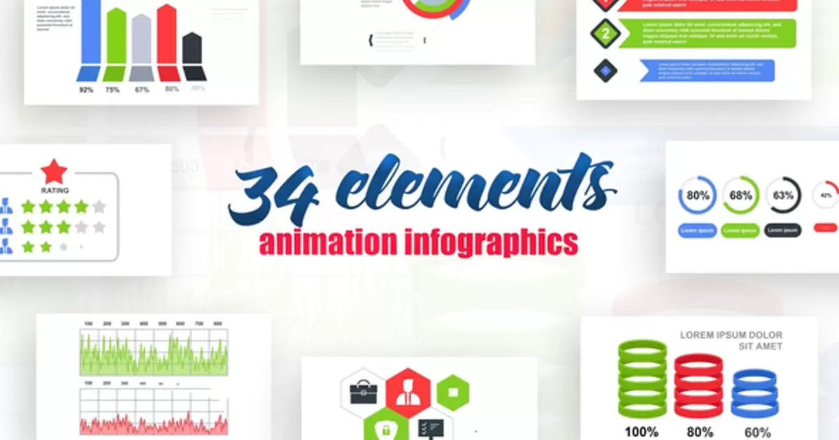 信息图表第13卷元素动画AE视频模版Infographics vol.13