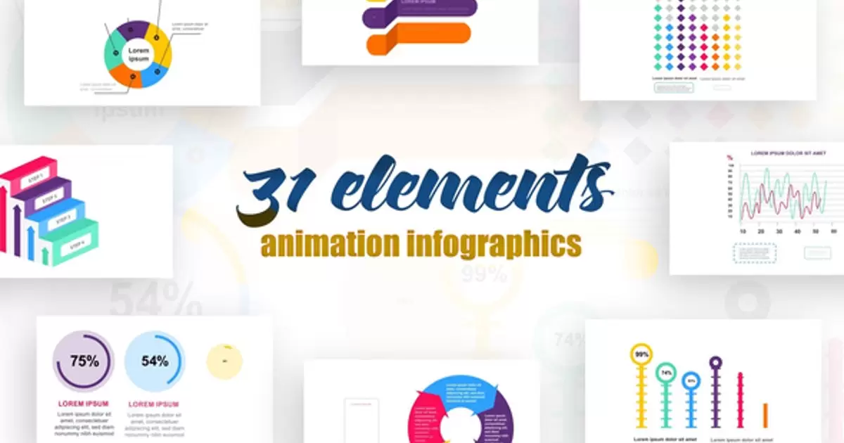 信息图表第10卷元素动画AE视频模版Infographics vol.10
