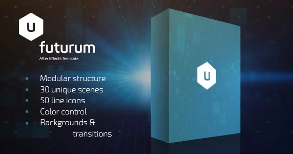 缩略图未来科幻数据动画演示AE视频模版Futurum Presentation Pack