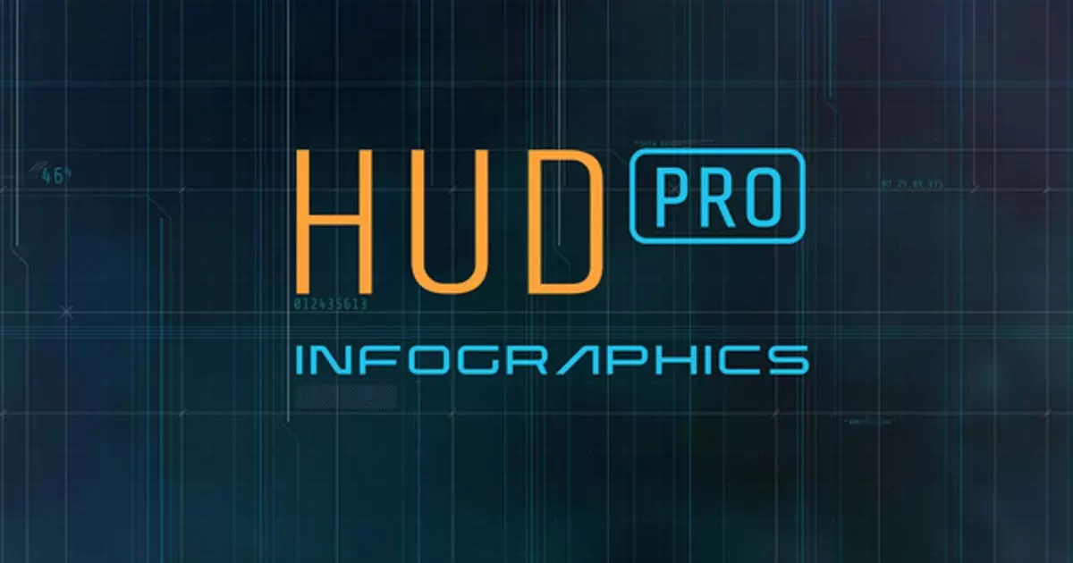 缩略图HUD专业信息图表AE视频模版HUD Pro Infographics