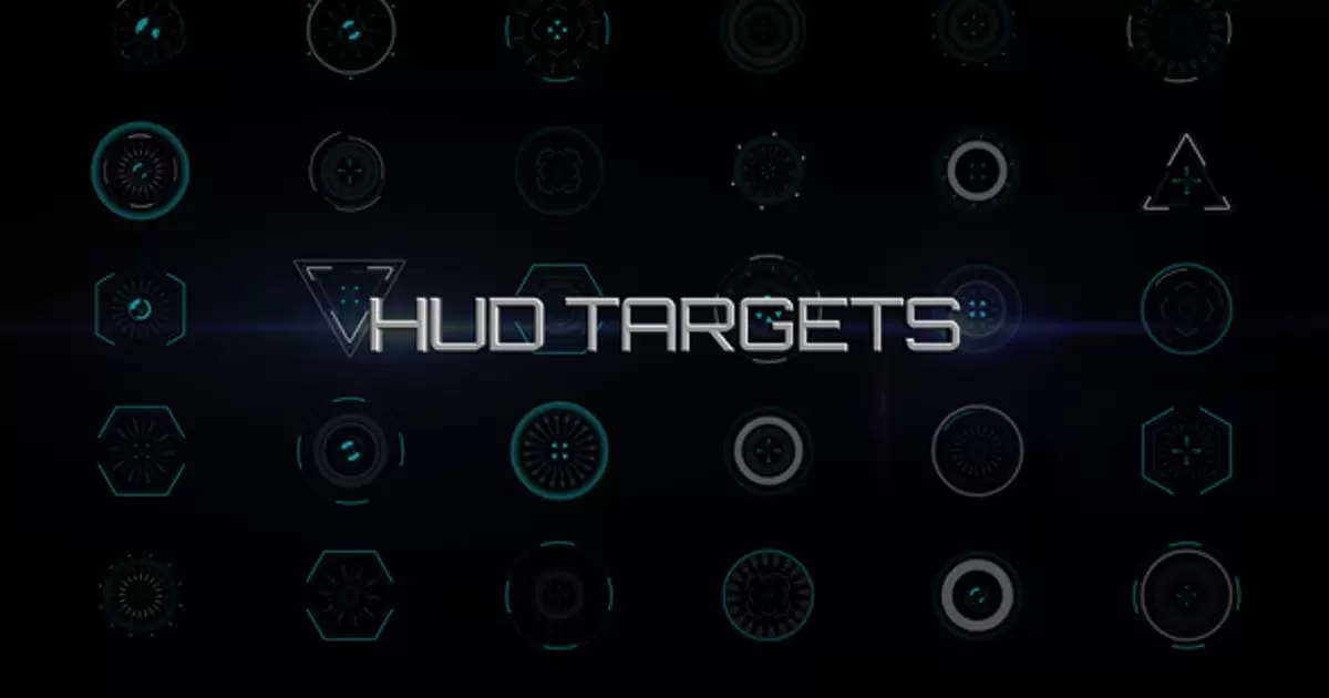 HUD元素-目标任务进度条组建AE视频模版HUD Elements – Targets Pack