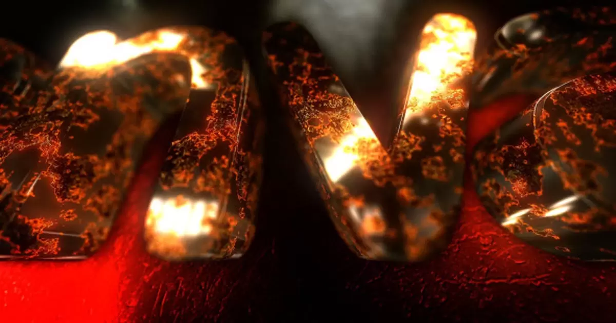 金属锻造熔岩燃烧logo标志揭示AE视频模版Fire Grunge Logo Reveal