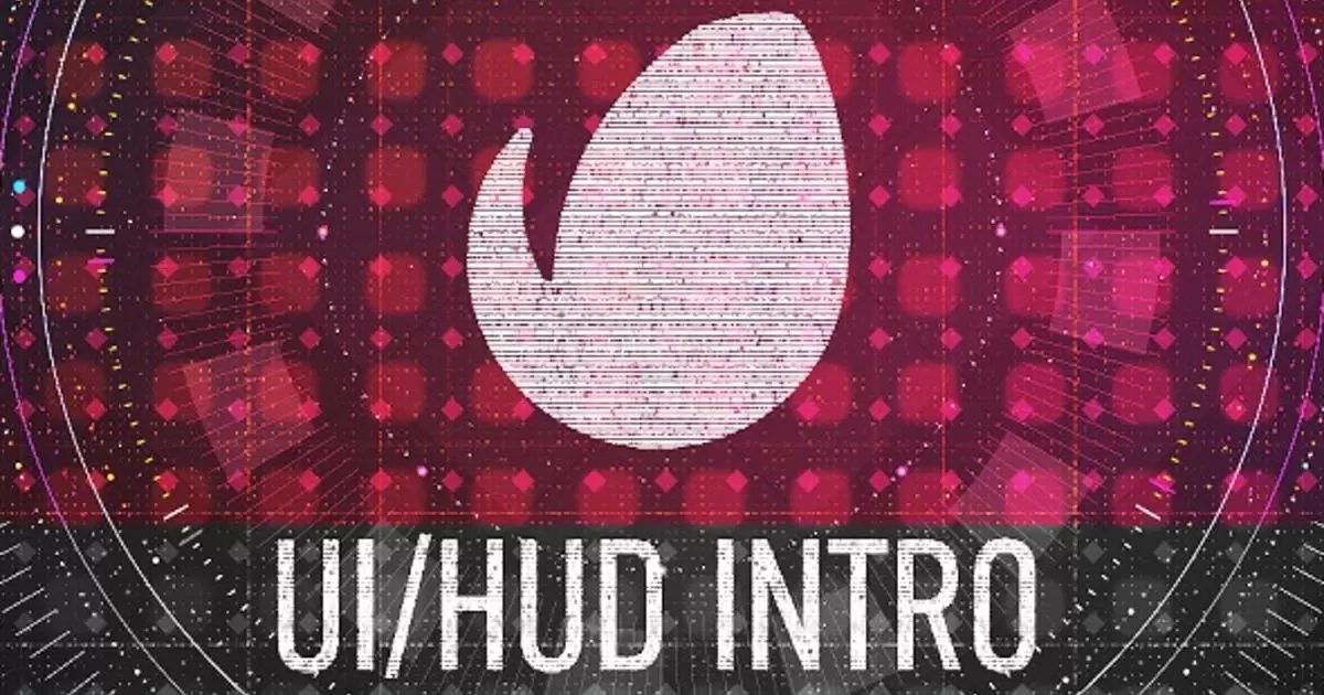 缩略图UI平视显示器logo标志介绍AE视频模版UI HUD Intro